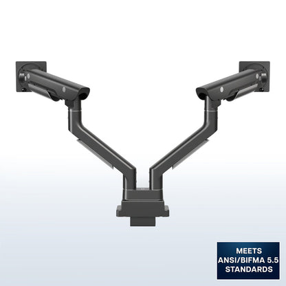 Pro Pneumatic Arm Dual Ultrawide Monitor Desk Mount
