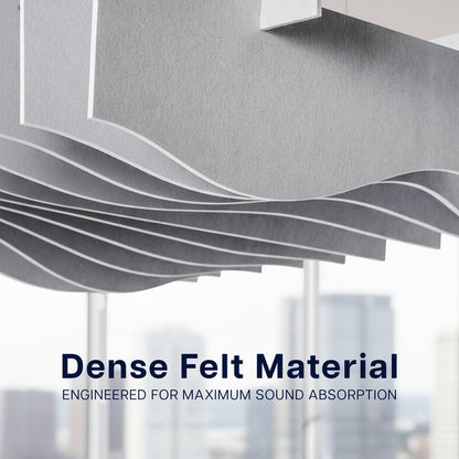 Wave Acoustic Ceiling Waffle Panel