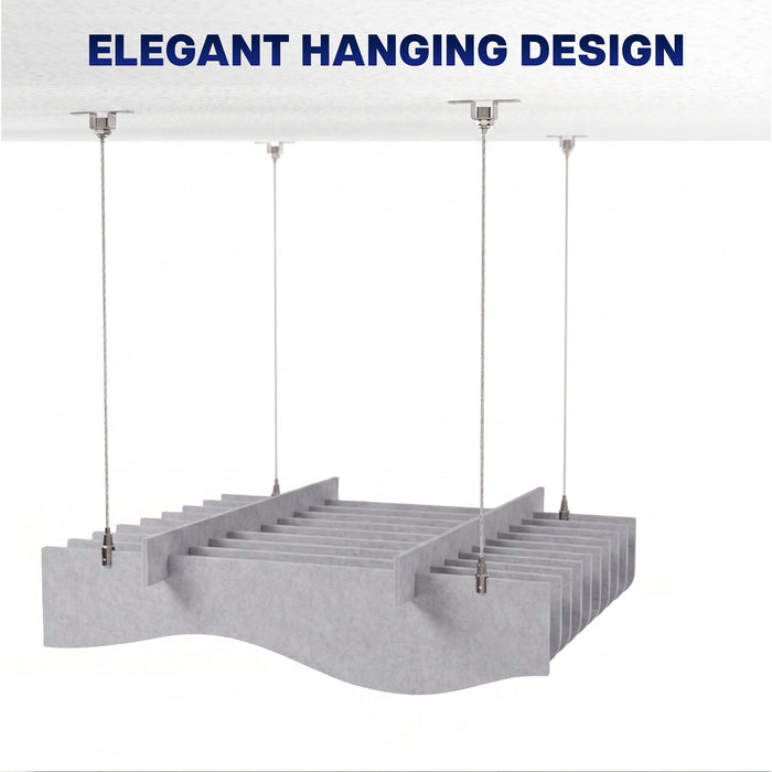 Wave Acoustic Ceiling Waffle Panel