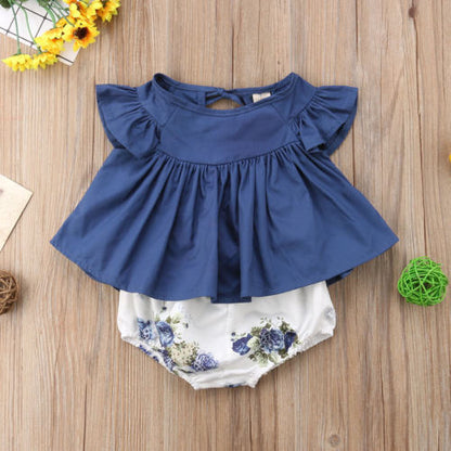 WINNIE Blue Floral Outfit
