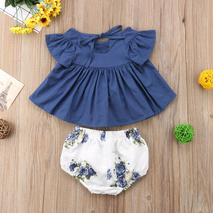WINNIE Blue Floral Outfit