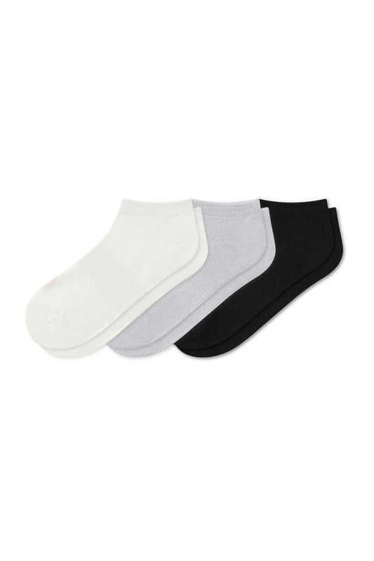 Women's Ankle Socks 3-Pack in Modern laying flat on a white background.