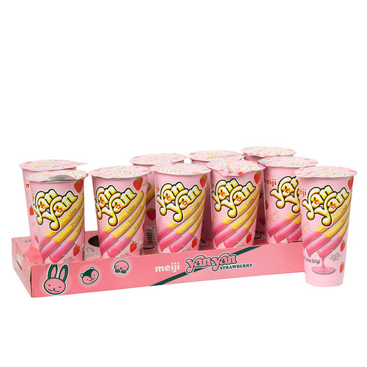 Yan Yan Strawberry Cracker Sticks with Dip - 10 Count