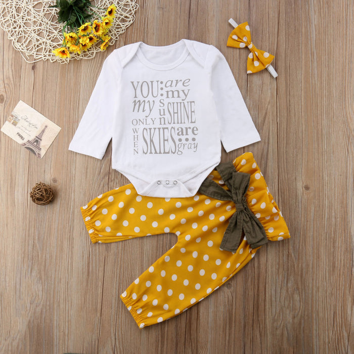 YOU ARE MY SUNSHINE Outfit with Headband